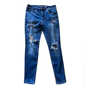 American Eagle Outfitters Distressed Hi-Rise Super Stretch Skinny Jeans Size 6